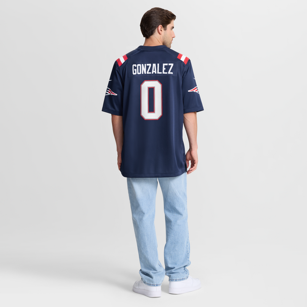 New England Patriots Christian Gonzalez Nike White Game Jersey