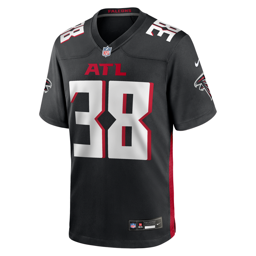 Atlanta Falcons Nathan Carter Nike Black Team Game Jersey