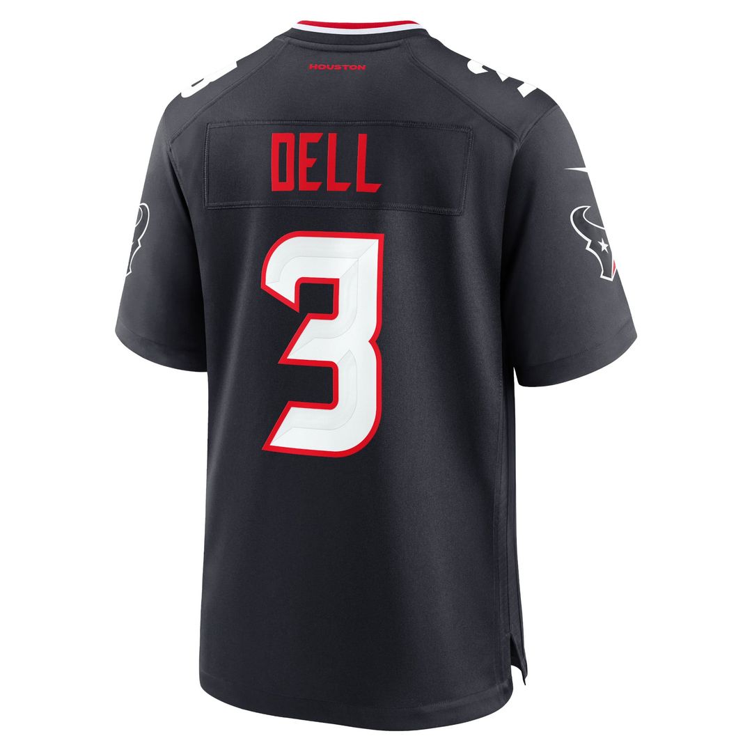 Houston Texans Tank Dell Nike Navy Game Jersey