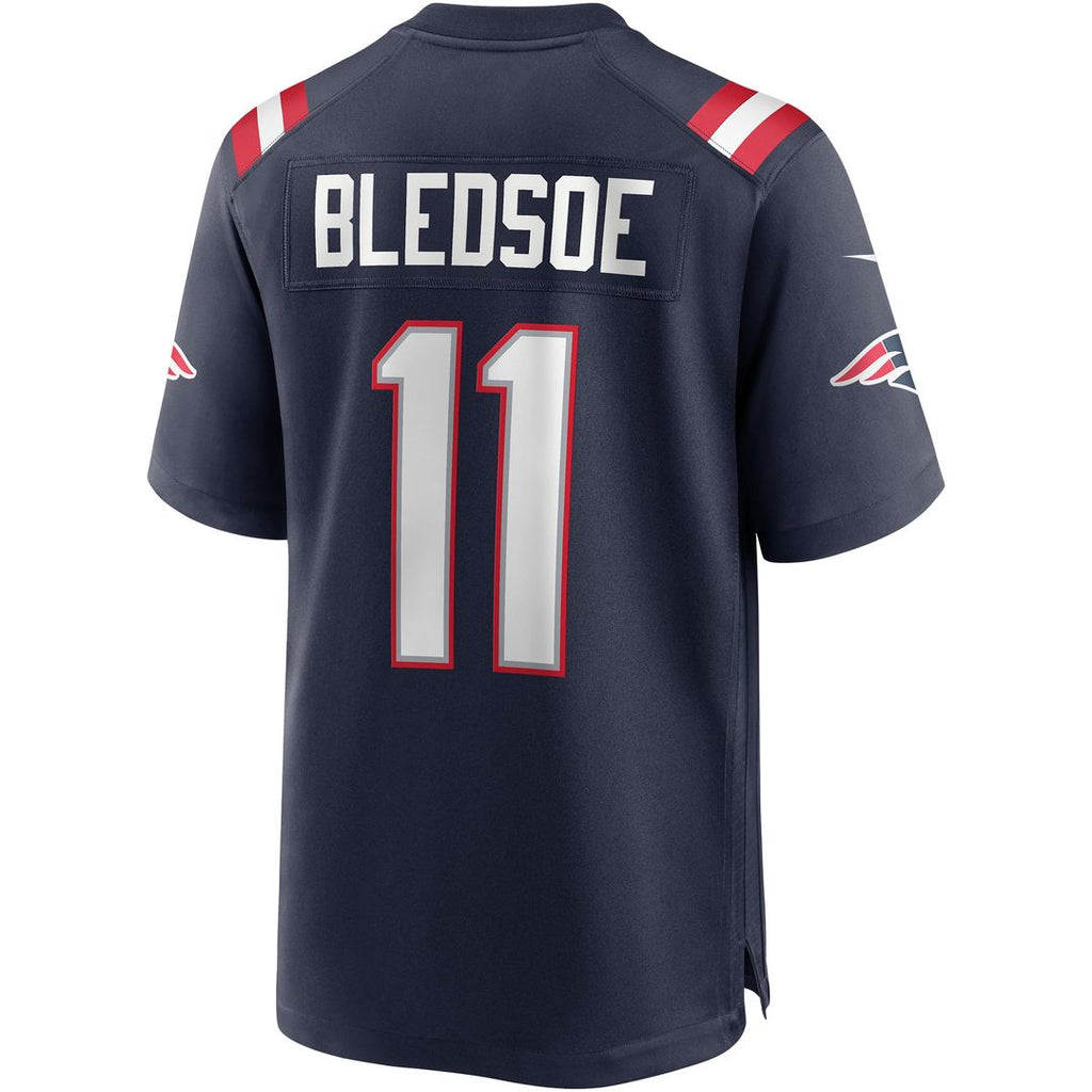 New England Patriots Drew Bledsoe Nike Navy Game Retired Player Jersey
