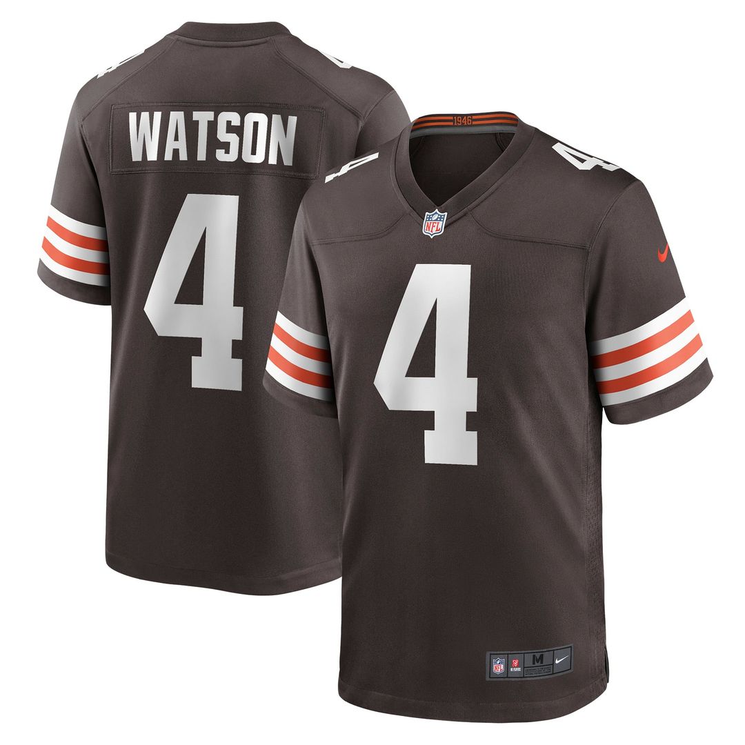 Cleveland Browns Deshaun Watson Nike White Game Jersey