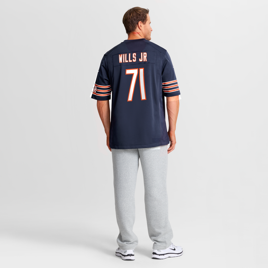Chicago Bears Jedrick Wills Jr. Nike Navy Team Game Jersey