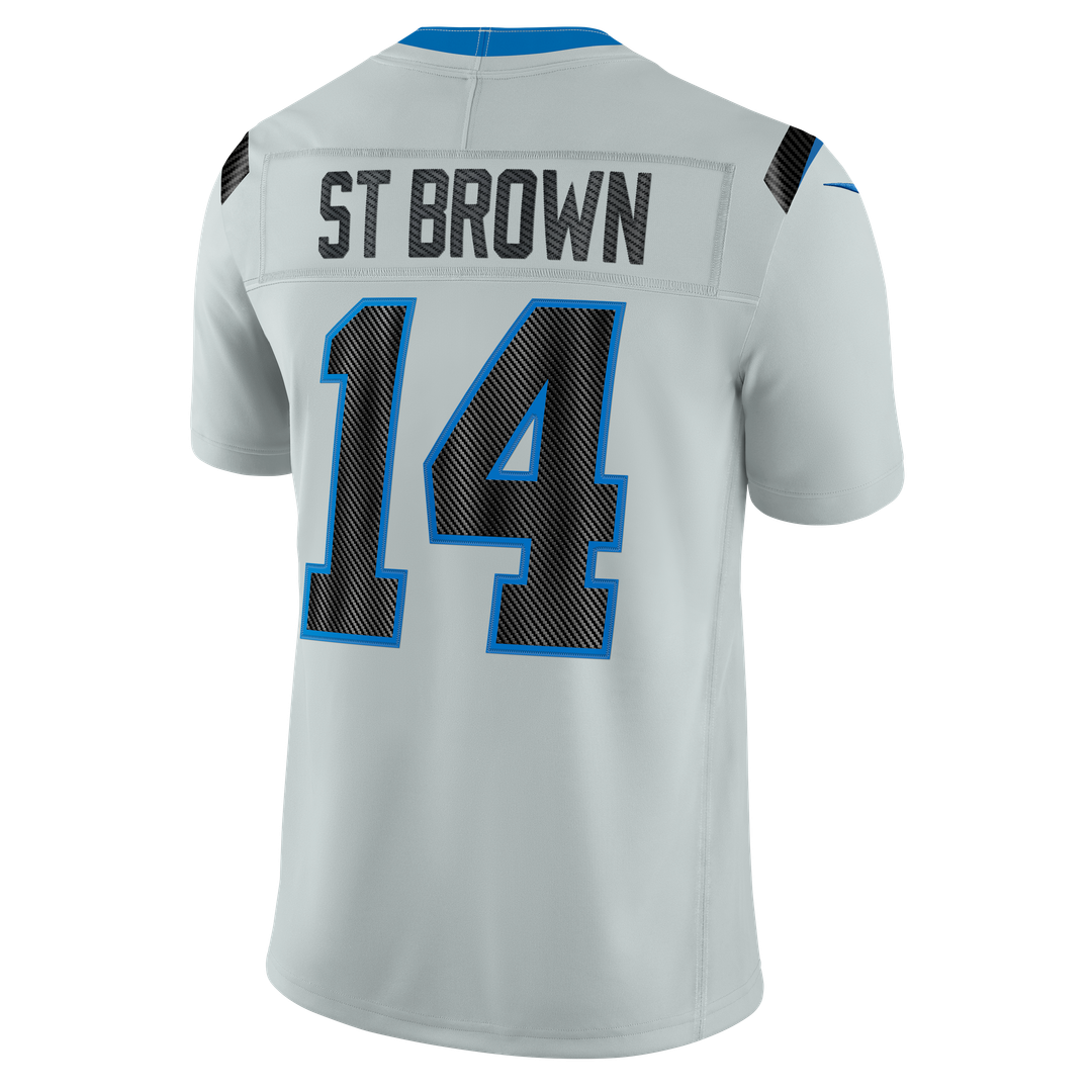 Detroit Lions Amon-Ra St. Brown Nike Silver 2026 Rivalries Collection Stitched Limited Jersey