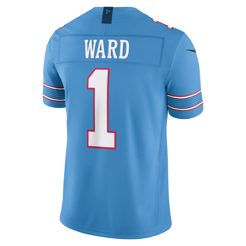 Tennessee Titans Cameron Ward Nike Light Blue Team Vapor F.U.S.E. Stitched Limited Jersey