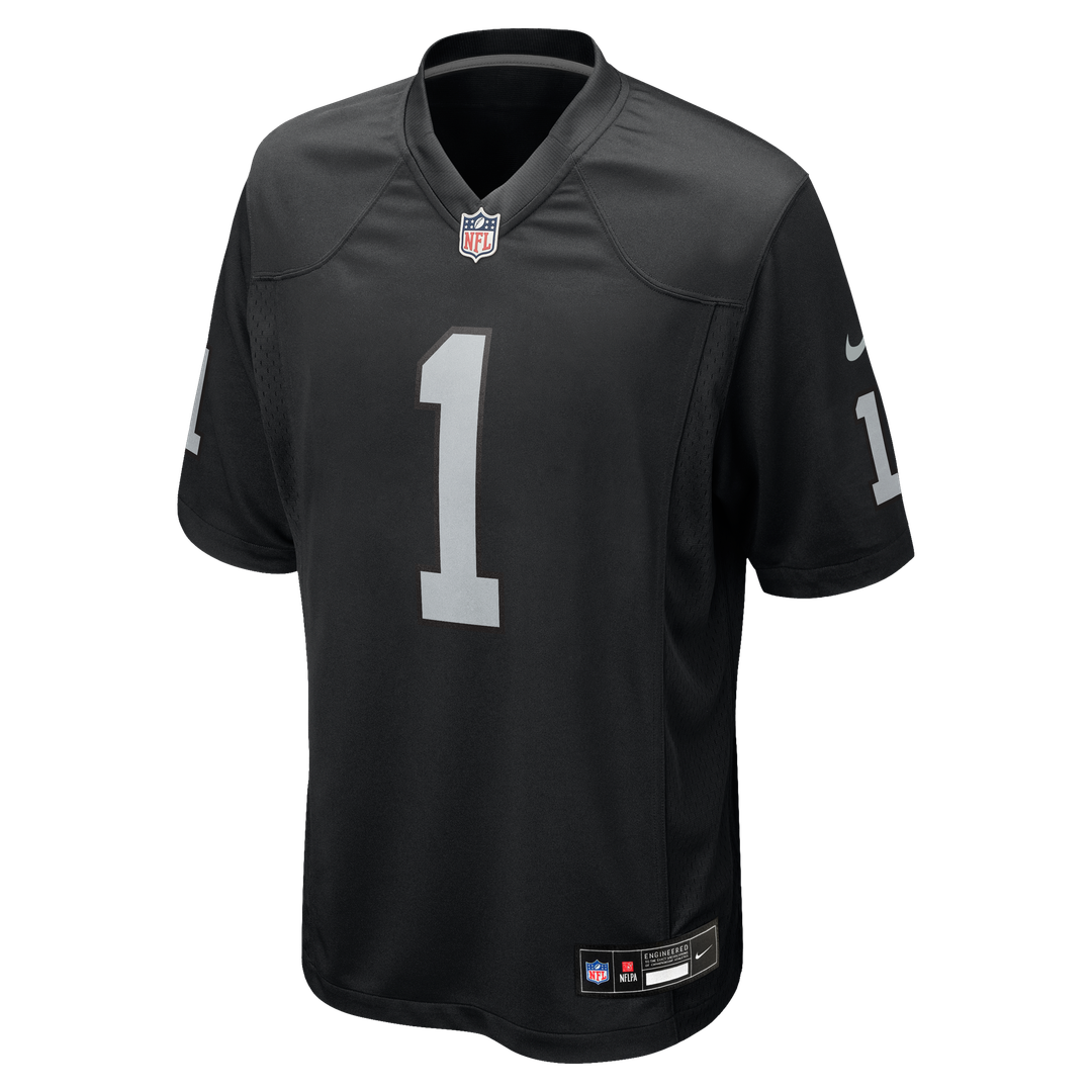 Las Vegas Raiders Number 1 Dad Nike Black Game Jersey