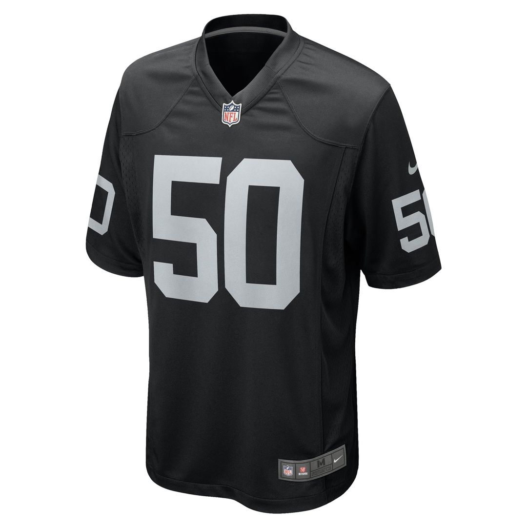 Las Vegas Raiders Jacob Bobenmoyer Nike Black Game Player Jersey