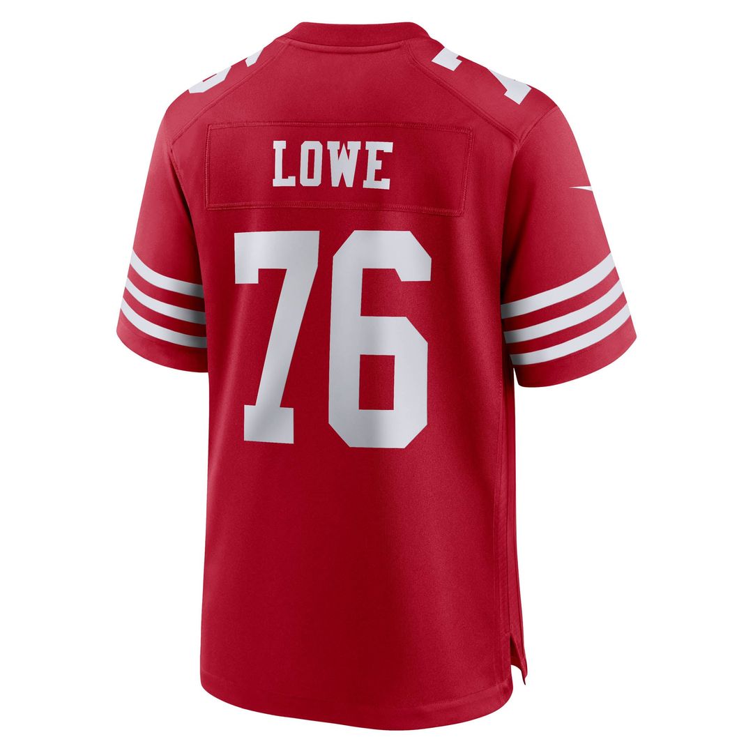 San Francisco 49ers Vederian Lowe Nike Scarlet Team Game Jersey
