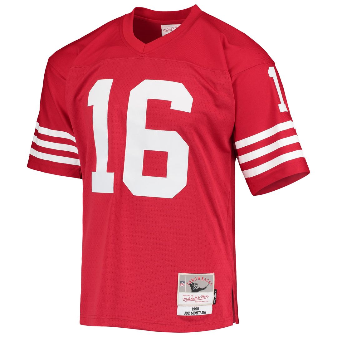 San Francisco 49ers Joe Montana Mitchell & Ness Scarlet Legacy Replica Jersey