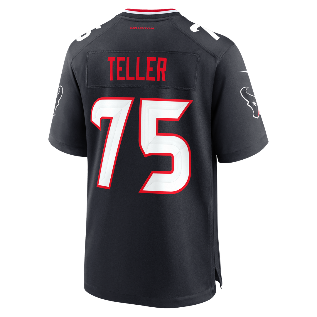 Houston Texans Wyatt Teller Nike Navy Team Game Jersey