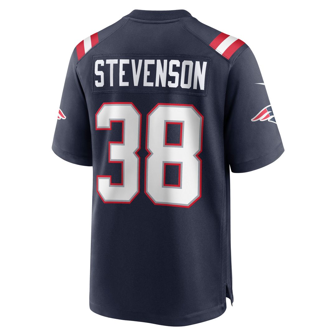 New England Patriots Rhamondre Stevenson Nike Navy Game Jersey