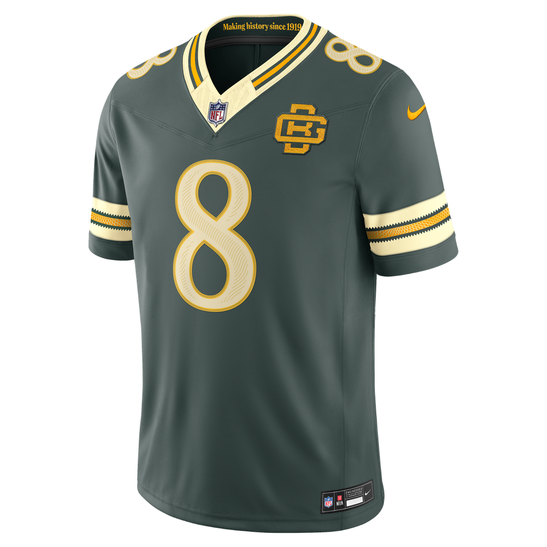 Green Bay Packers Josh Jacobs Nike Green 2026 Rivalries Collection Stitched Limited Jersey
