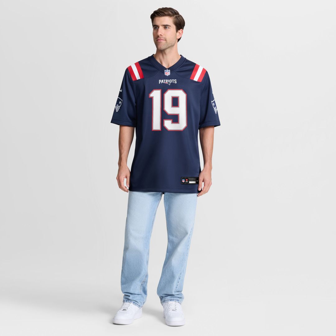 New England Patriots Kobee Minor Nike Navy Team Game Jersey