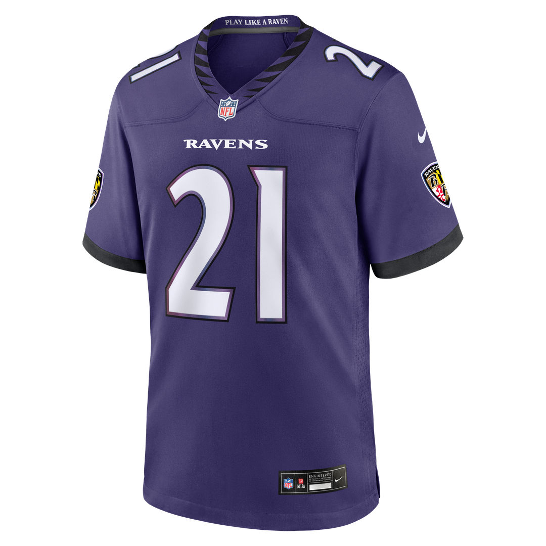 Baltimore Ravens Jaylinn Hawkins Nike Purple Team Game Jersey