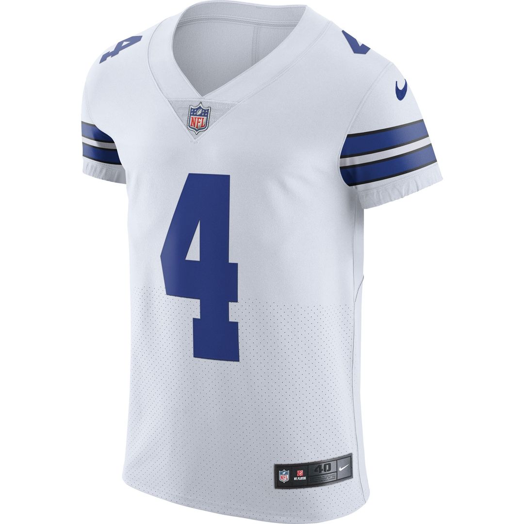 Dallas Cowboys Dak Prescott Nike White Vapor Elite Player Jersey