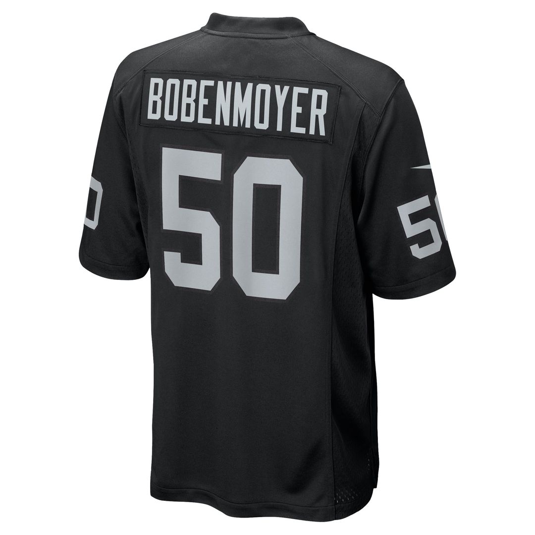 Las Vegas Raiders Jacob Bobenmoyer Nike Black Game Player Jersey