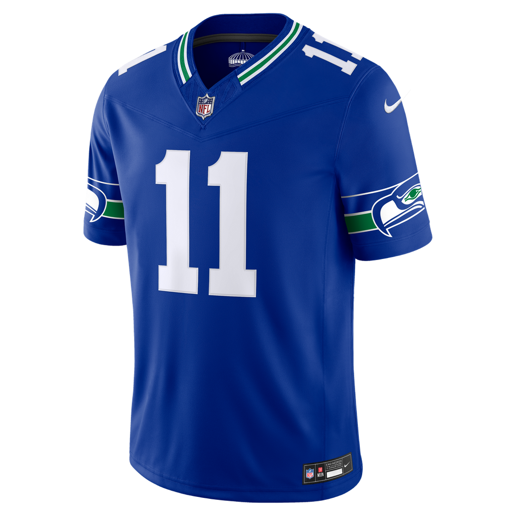 Seattle Seahawks Jaxon Smith-Njigba Nike College Navy Team Vapor F.U.S.E. Stitched Limited Jersey