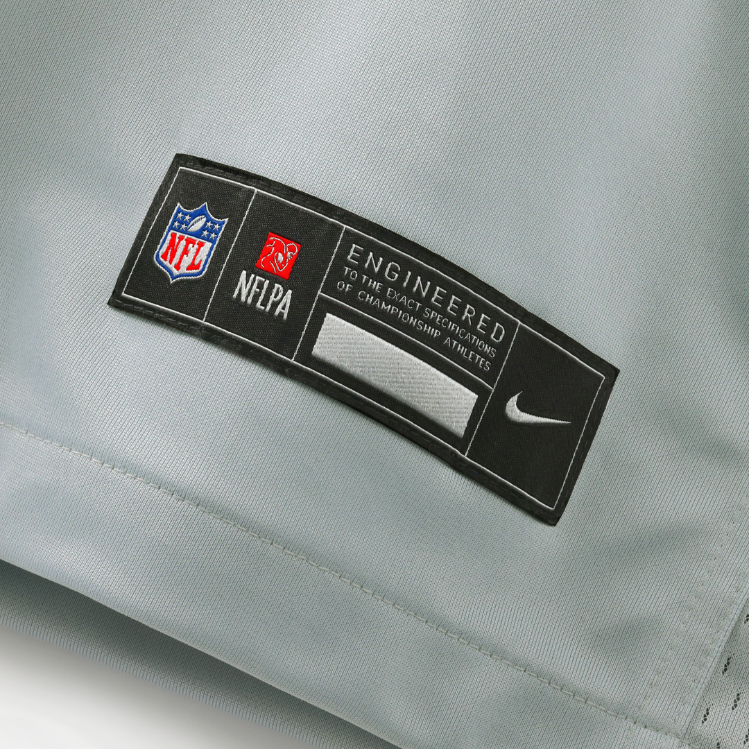 Detroit Lions Calvin Johnson Nike Silver 2026 Rivalries Collection Game Jersey