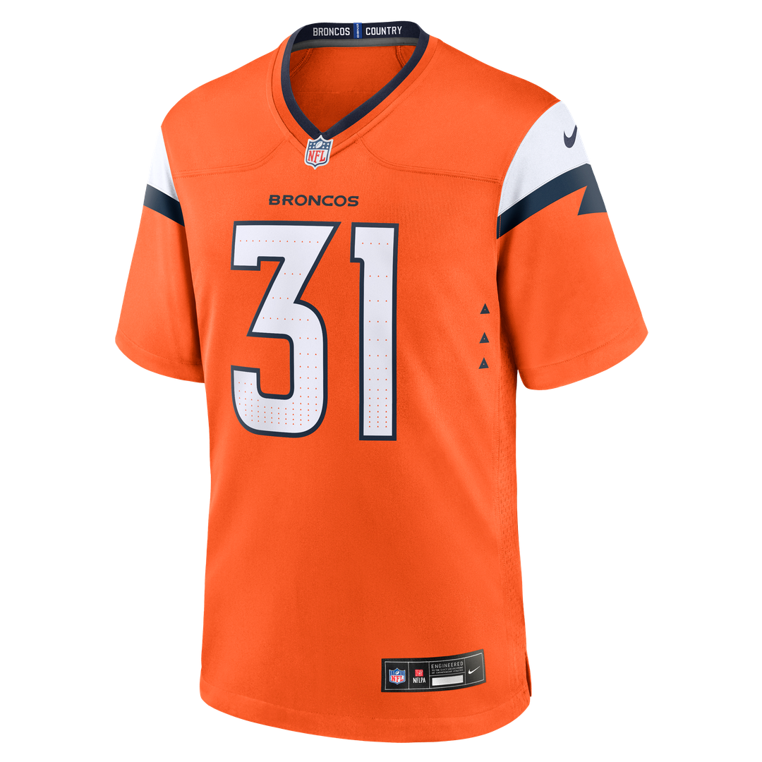 Denver Broncos Kris Abrams-Draine Nike Orange Team Game Jersey