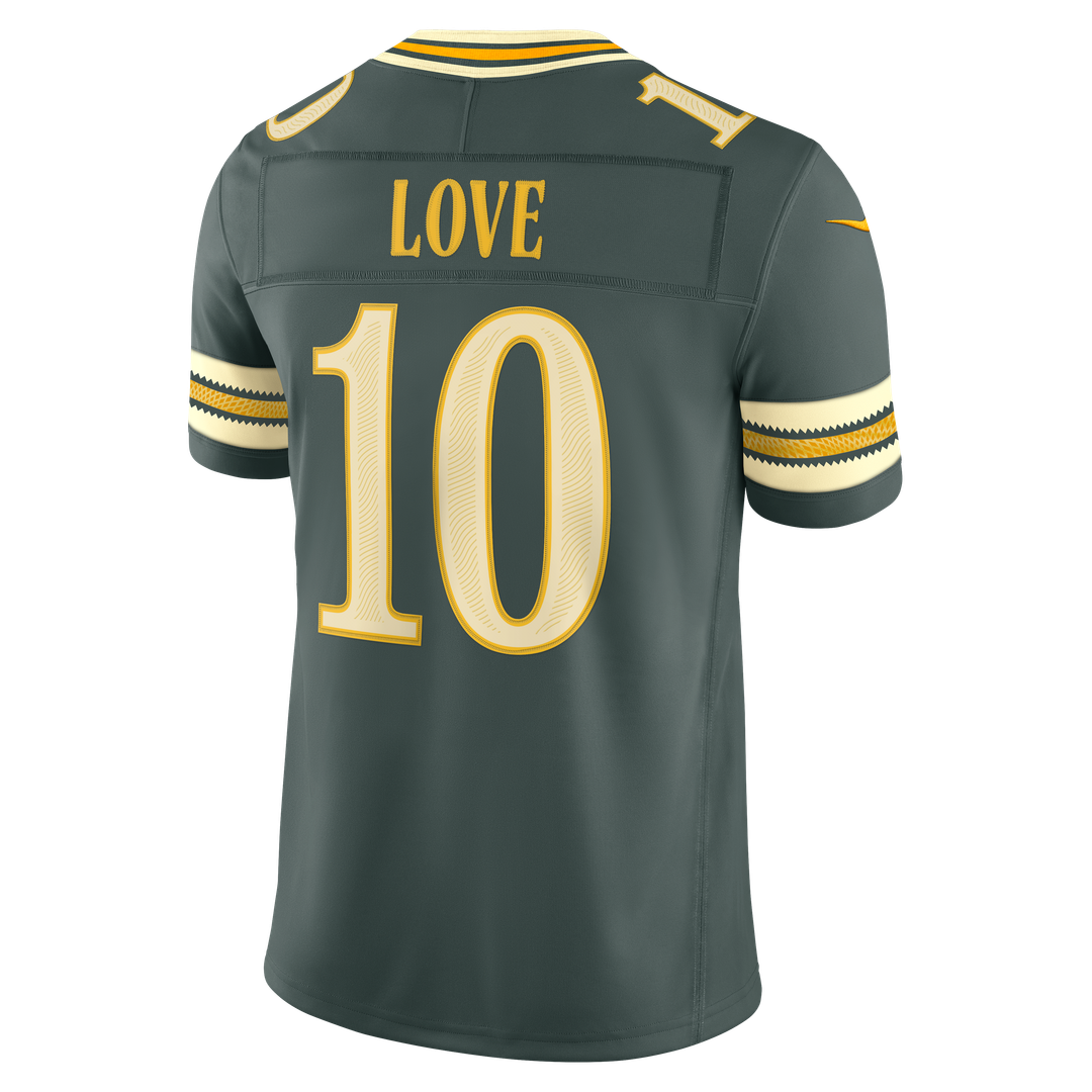 Green Bay Packers Jordan Love Nike Green 2026 Rivalries Collection Stitched Limited Jersey