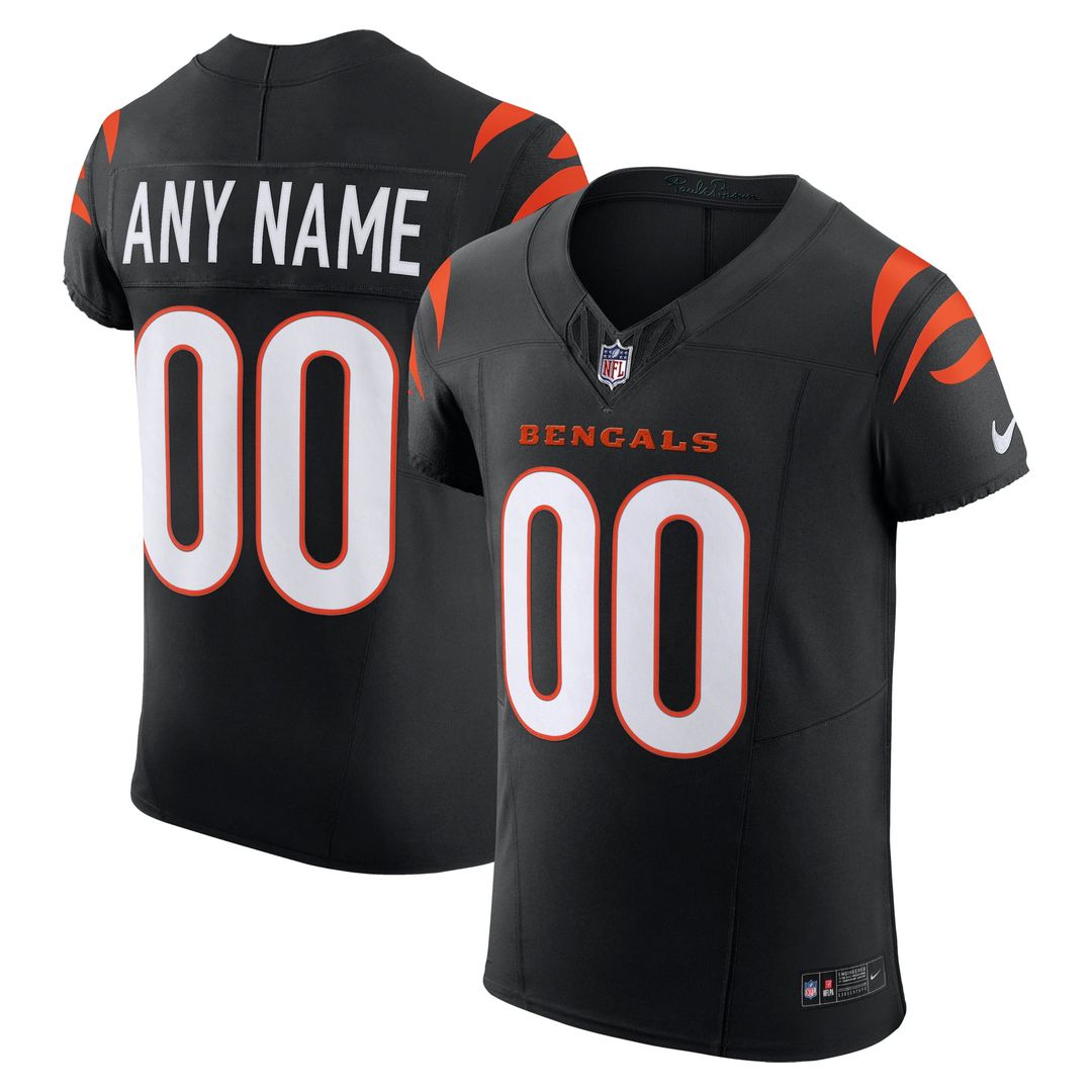 Cincinnati Bengals Nike Black Team Vapor F.U.S.E. Elite Custom Jersey