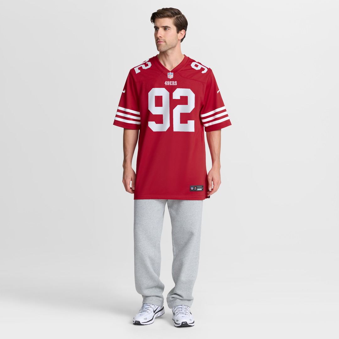 San Francisco 49ers Osa Odighizuwa Nike Scarlet Team Game Jersey