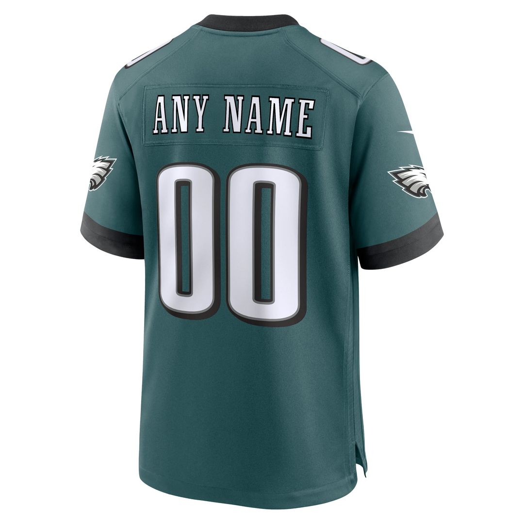Philadelphia Eagles Nike Midnight Green Custom Game Jersey
