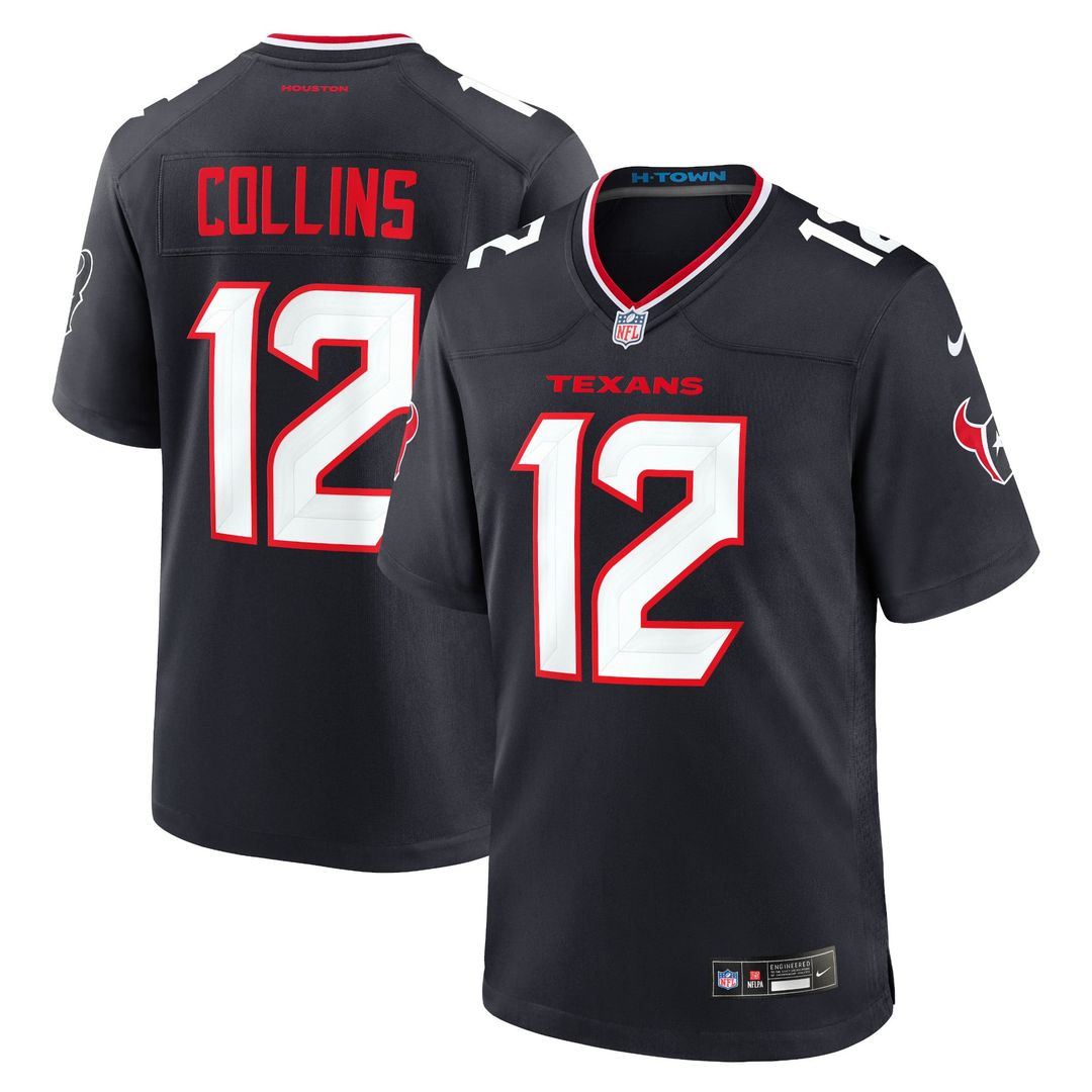 Houston Texans Nico Collins Nike Red Alternate Game Jersey