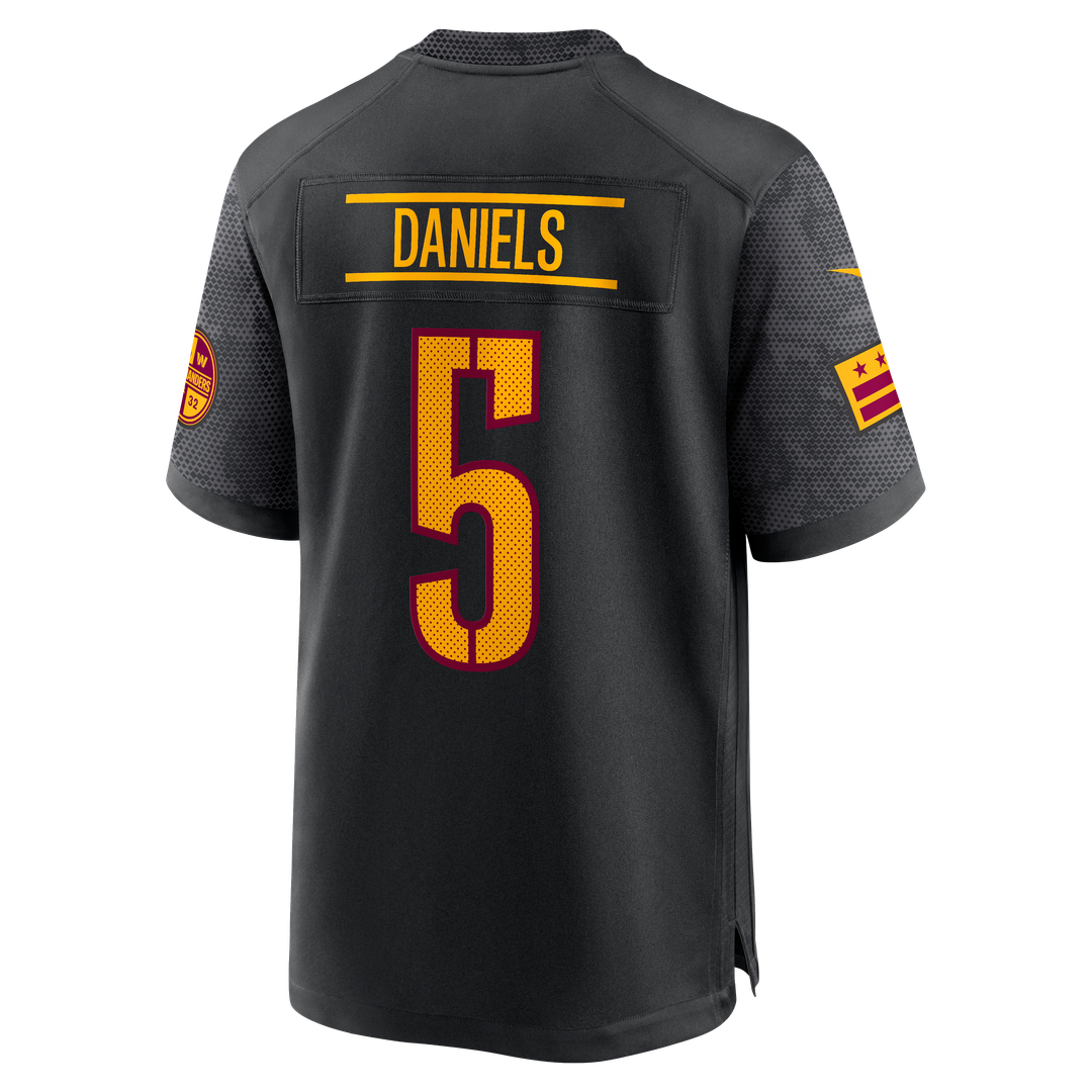 Washington Commanders Jayden Daniels Nike Black Alternate Game Player Jersey