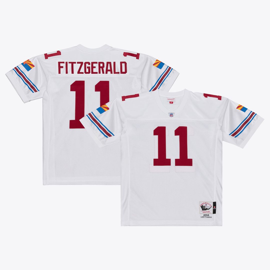 Arizona Cardinals Larry Fitzgerald Mitchell & Ness White 2004 Authentic Throwback Jersey