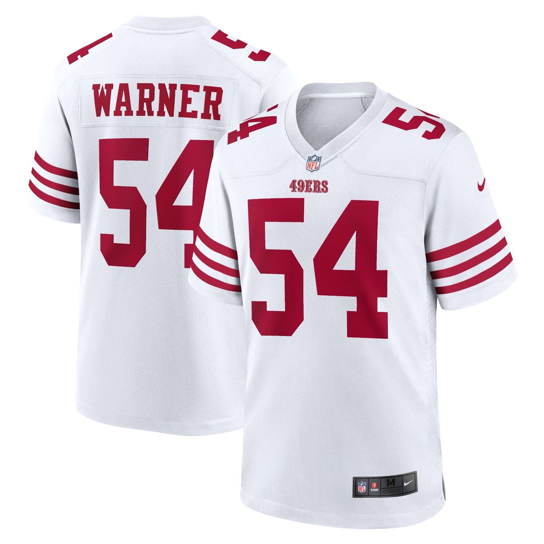 San Francisco 49ers Fred Warner Nike Scarlet Team Game Player Jersey