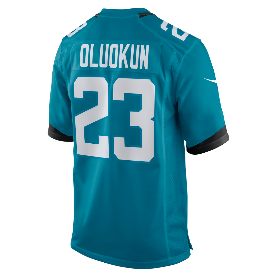 Jacksonville Jaguars Foyesade Oluokun Nike Teal Game Player Jersey