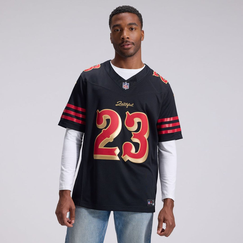San Francisco 49ers Christian McCaffrey Nike Black Rivalries Collection Stitched Limited Jersey