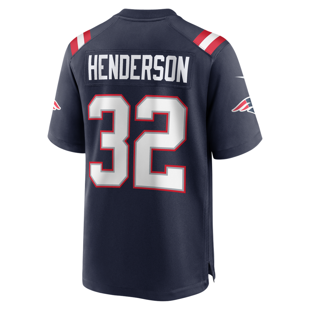 New England Patriots TreVeyon Henderson Nike Red Alternate Game Player Jersey