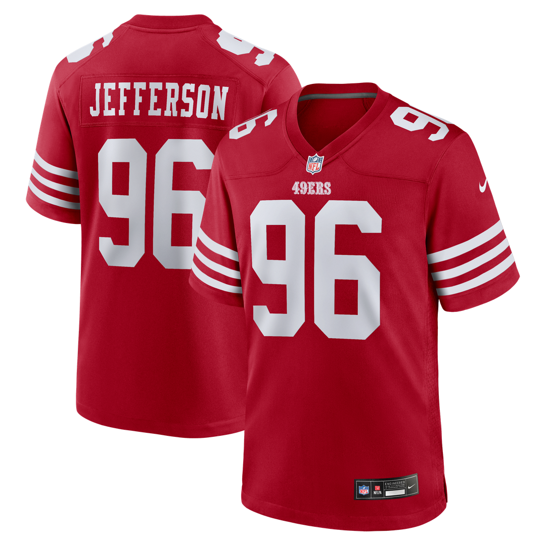 San Francisco 49ers Jordan Jefferson Nike Scarlet Team Game Jersey