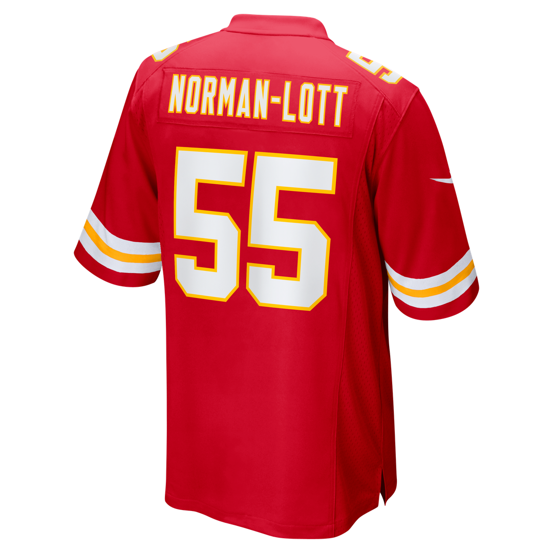 Kansas City Chiefs Omarr Norman-Lott Nike Red Team Game Jersey
