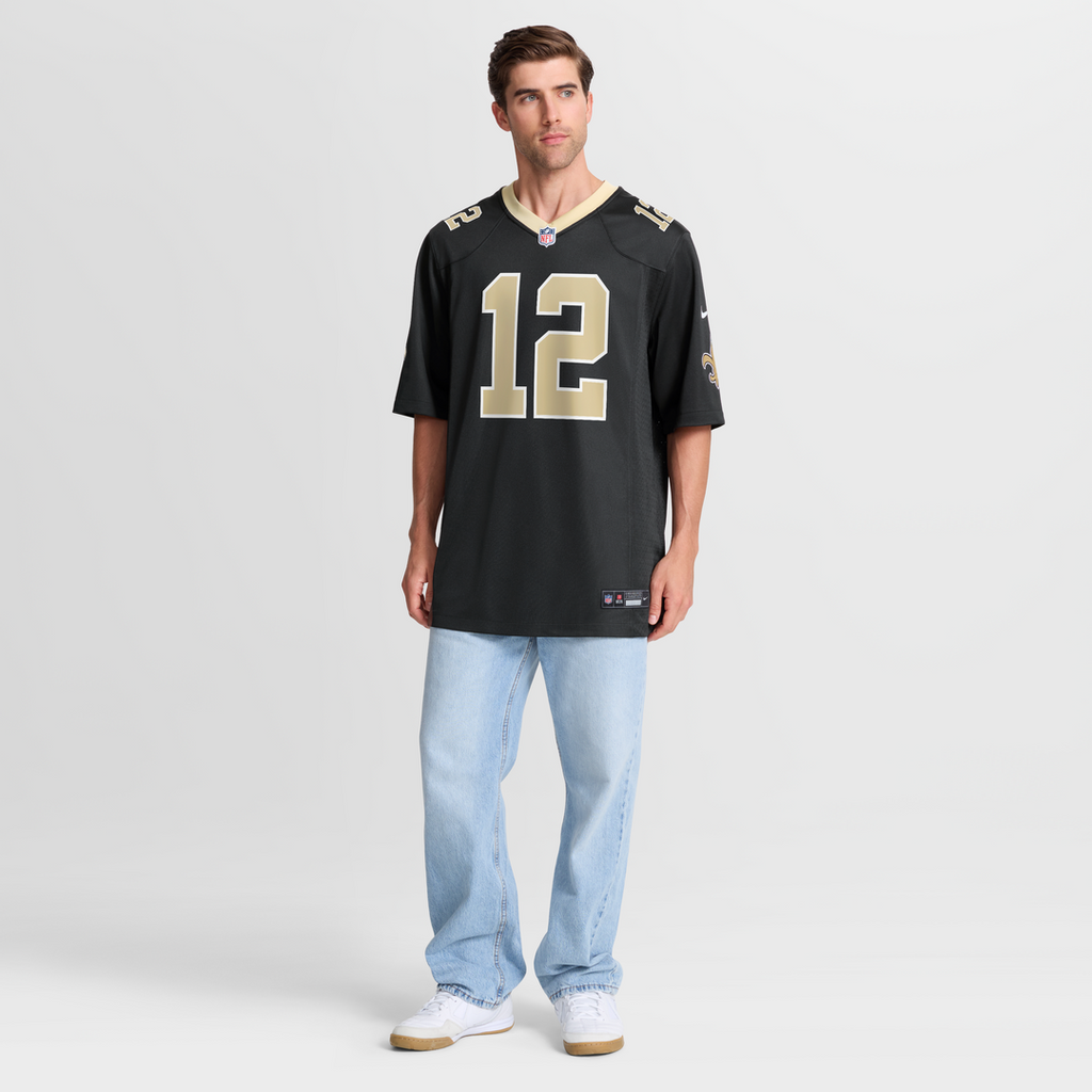 New Orleans Saints Chris Olave Nike Black Player Game Jersey