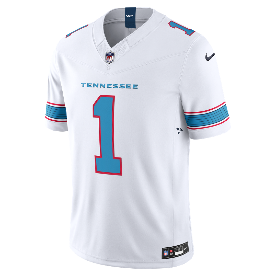 Tennessee Titans Cameron Ward Nike Light Blue Team Vapor F.U.S.E. Stitched Limited Jersey