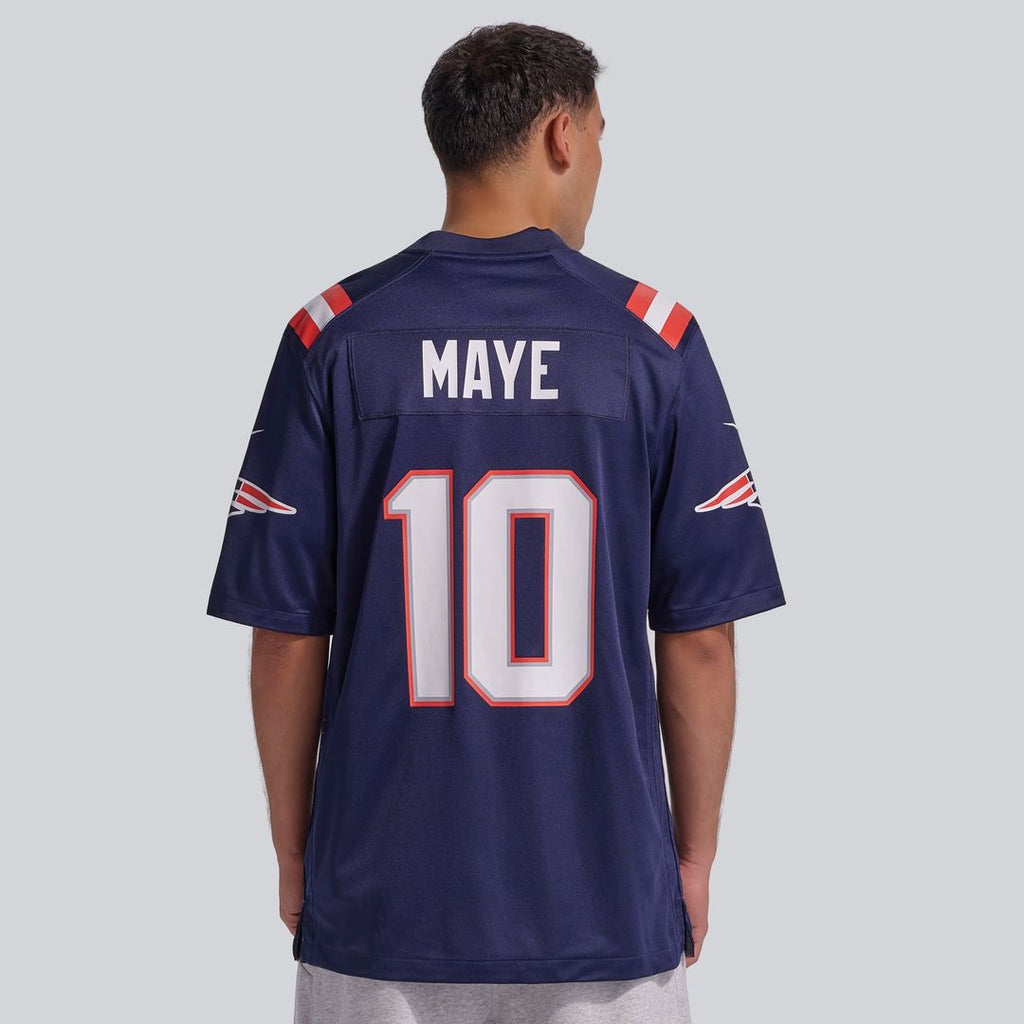 New England Patriots Drake Maye Nike White Player Game Jersey