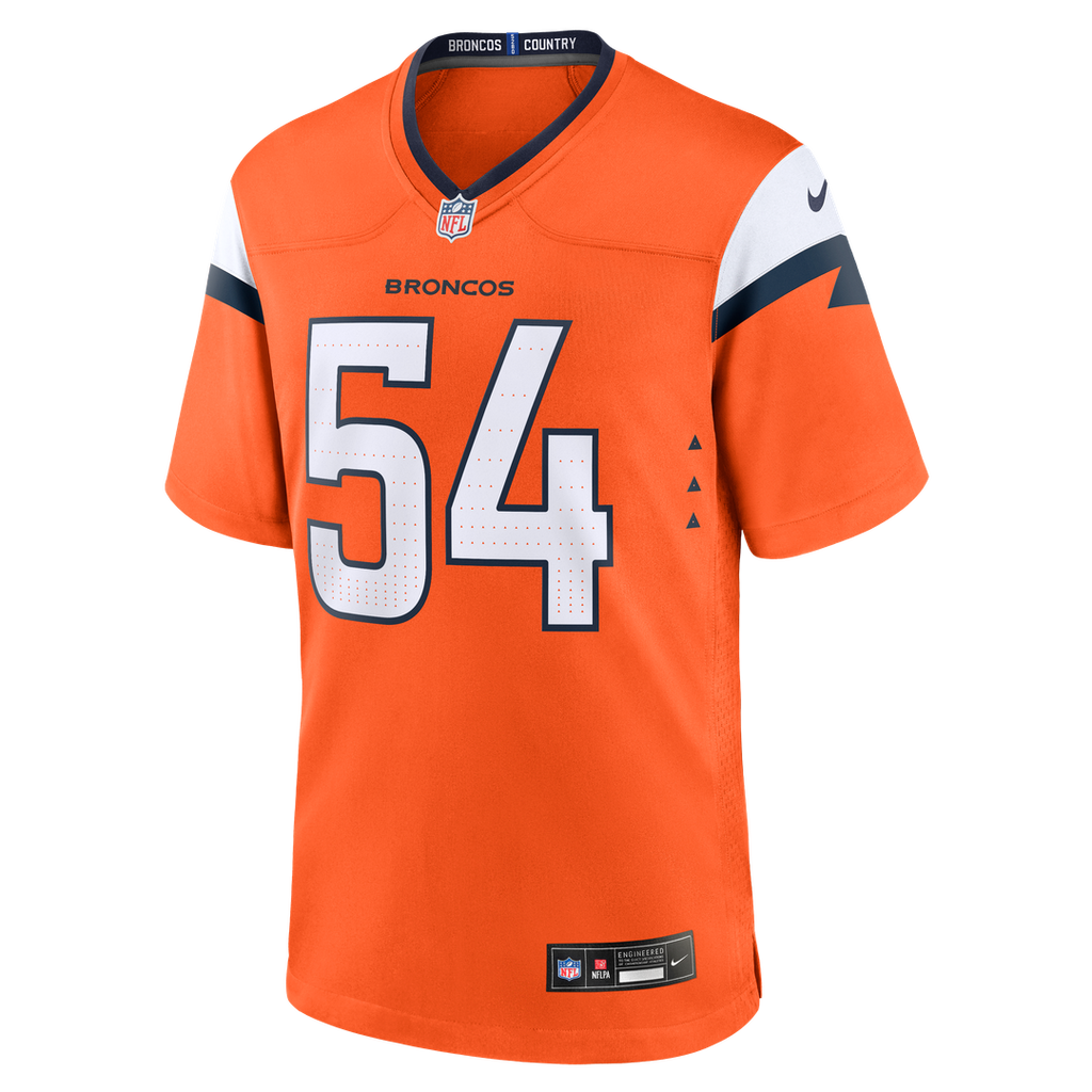 Denver Broncos Alex Forsyth Nike Orange Team Game Jersey
