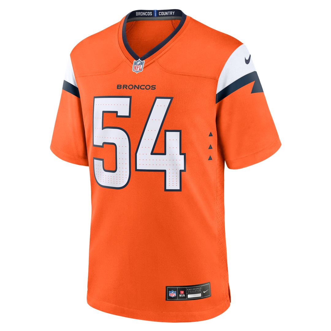 Denver Broncos Alex Forsyth Nike Orange Team Game Jersey