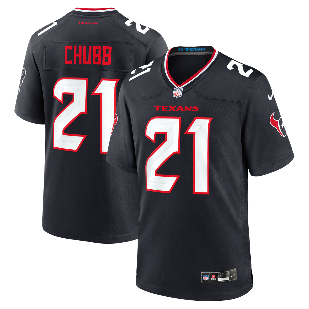 Houston Texans Nick Chubb Nike Navy Team Game Jersey
