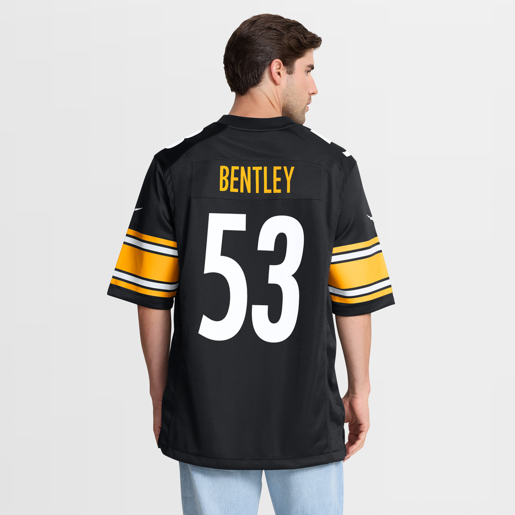 Pittsburgh Steelers JaWhaun Bentley Nike Black Team Game Jersey