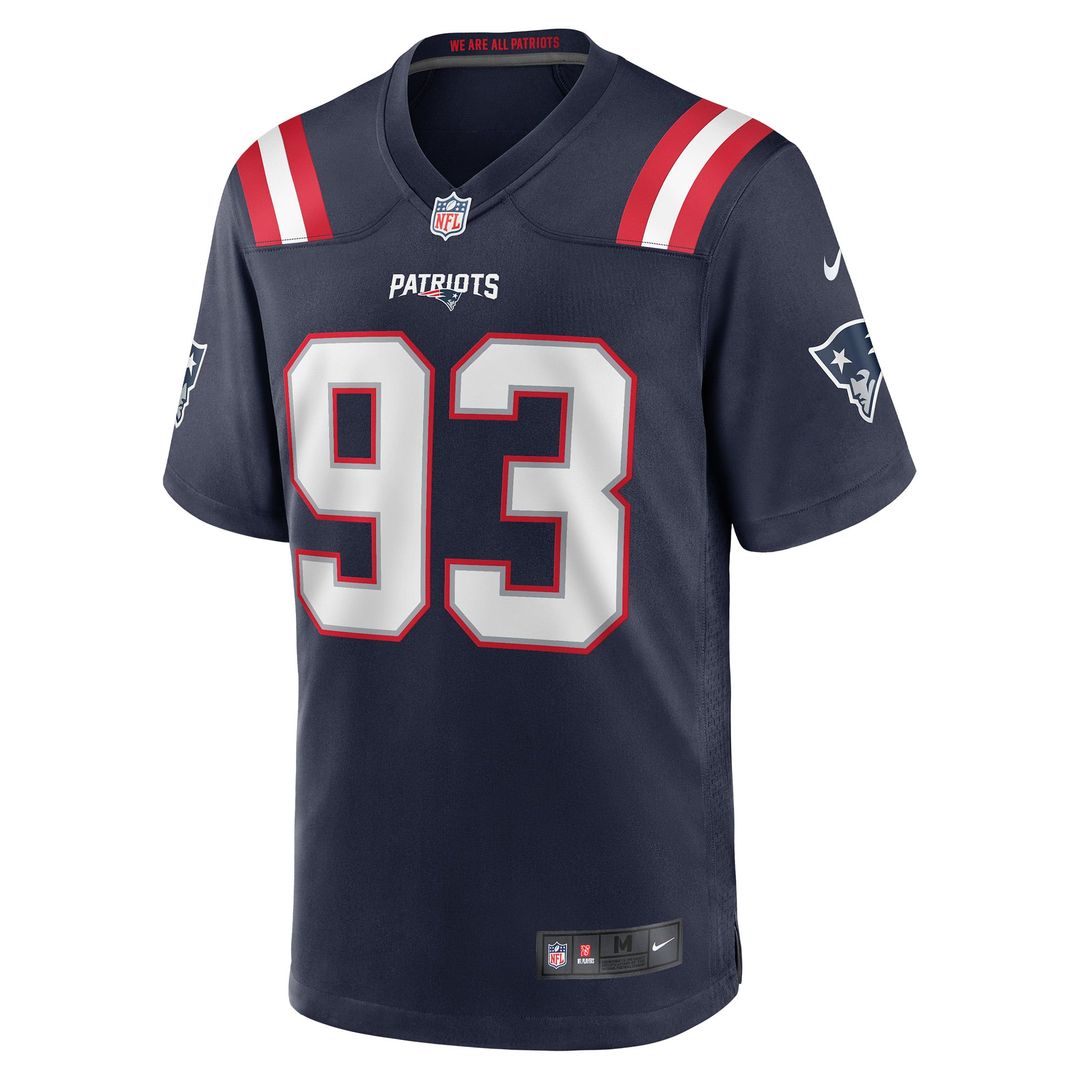 New England Patriots Richard Seymour Nike Navy Retired Player Game Jersey