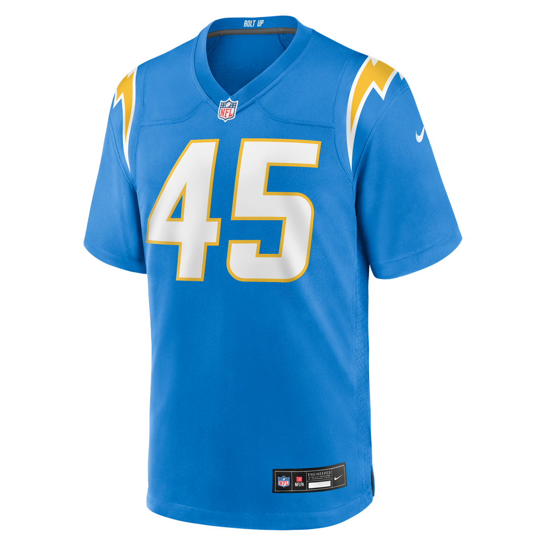 Los Angeles Chargers Tuli Tuipulotu Nike Powder Blue Team Game Jersey