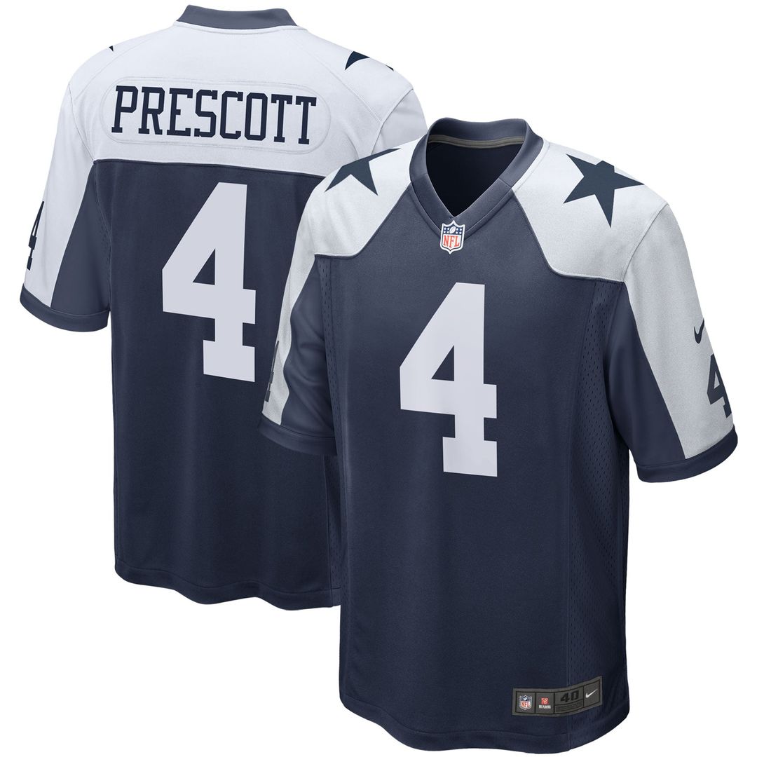 Dallas Cowboys Dak Prescott Nike White Alternate Game Team Jersey