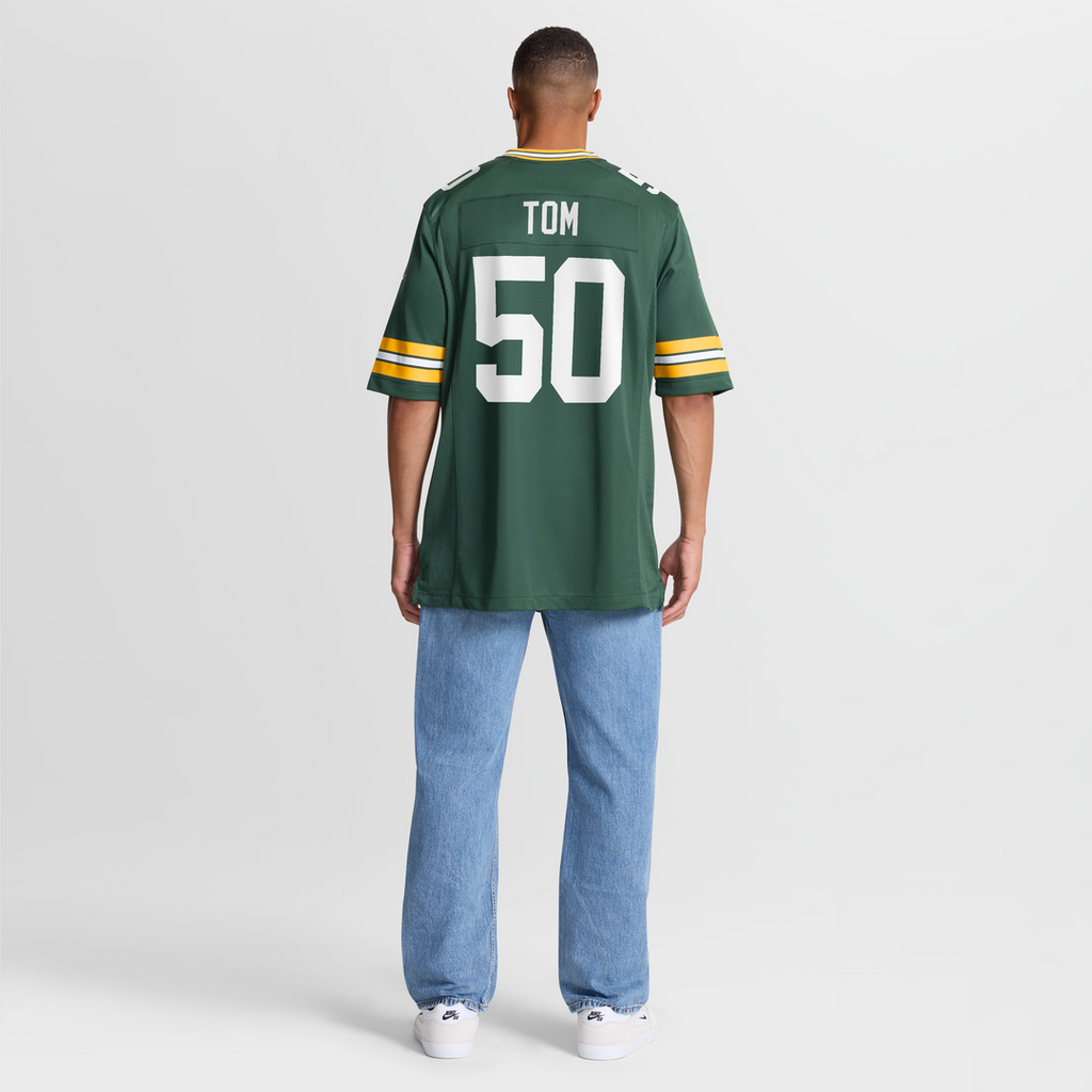 Green Bay Packers Zach Tom Nike Green Game Player Jersey