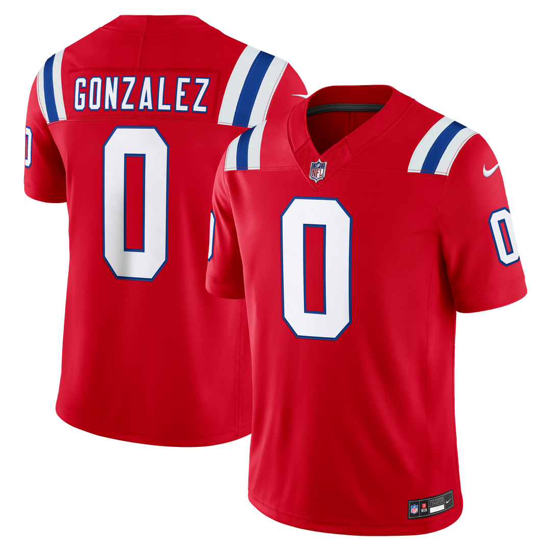 New England Patriots Christian Gonzalez Nike White Vapor F.U.S.E. Stitched Limited Jersey