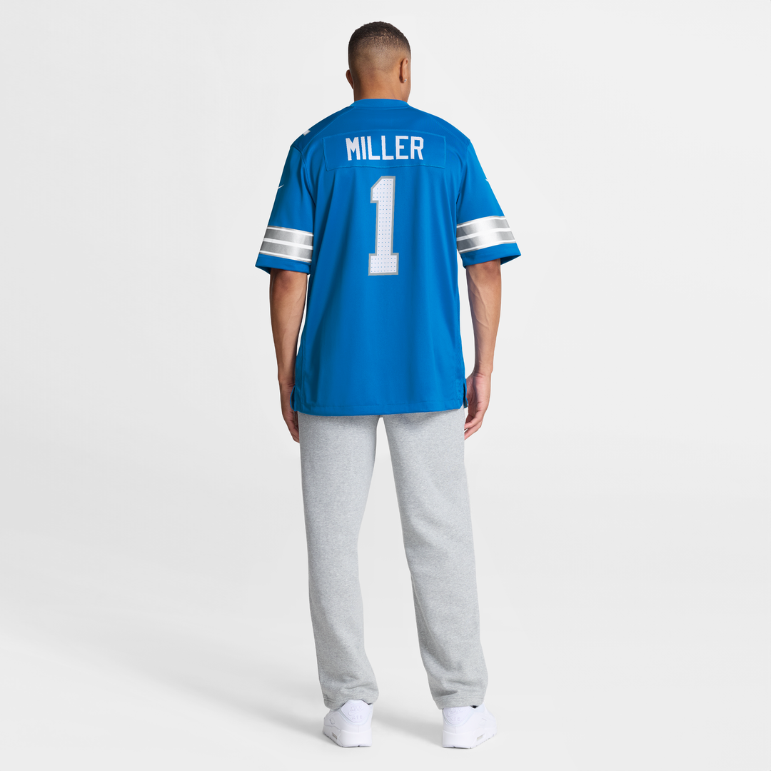 Detroit Lions Blake Miller Nike Blue Team Game Jersey