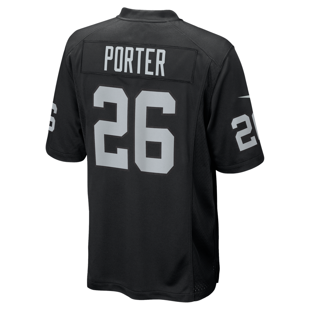 Las Vegas Raiders Darien Porter Nike Black Team Game Jersey