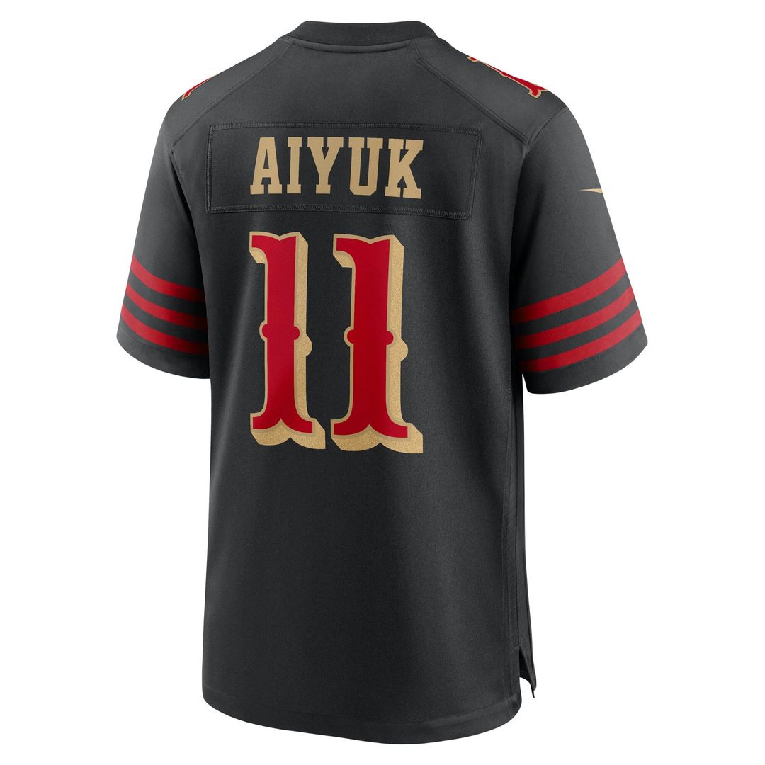 San Francisco 49ers Brandon Aiyuk Nike Black Rivalries Collection Game Jersey
